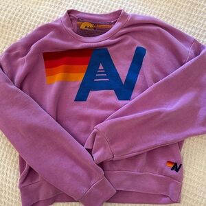 Aviator Nation Lavender/purple Sweatshirt with Multicolor Logo